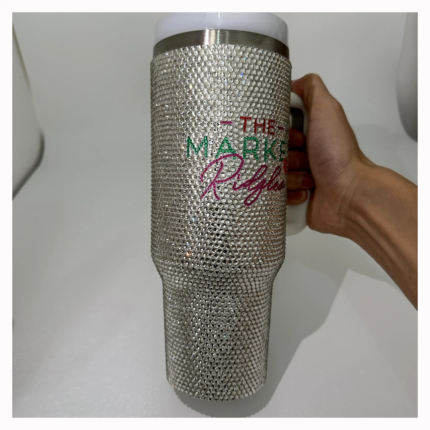 Silver Personalized Crystal Tumbler