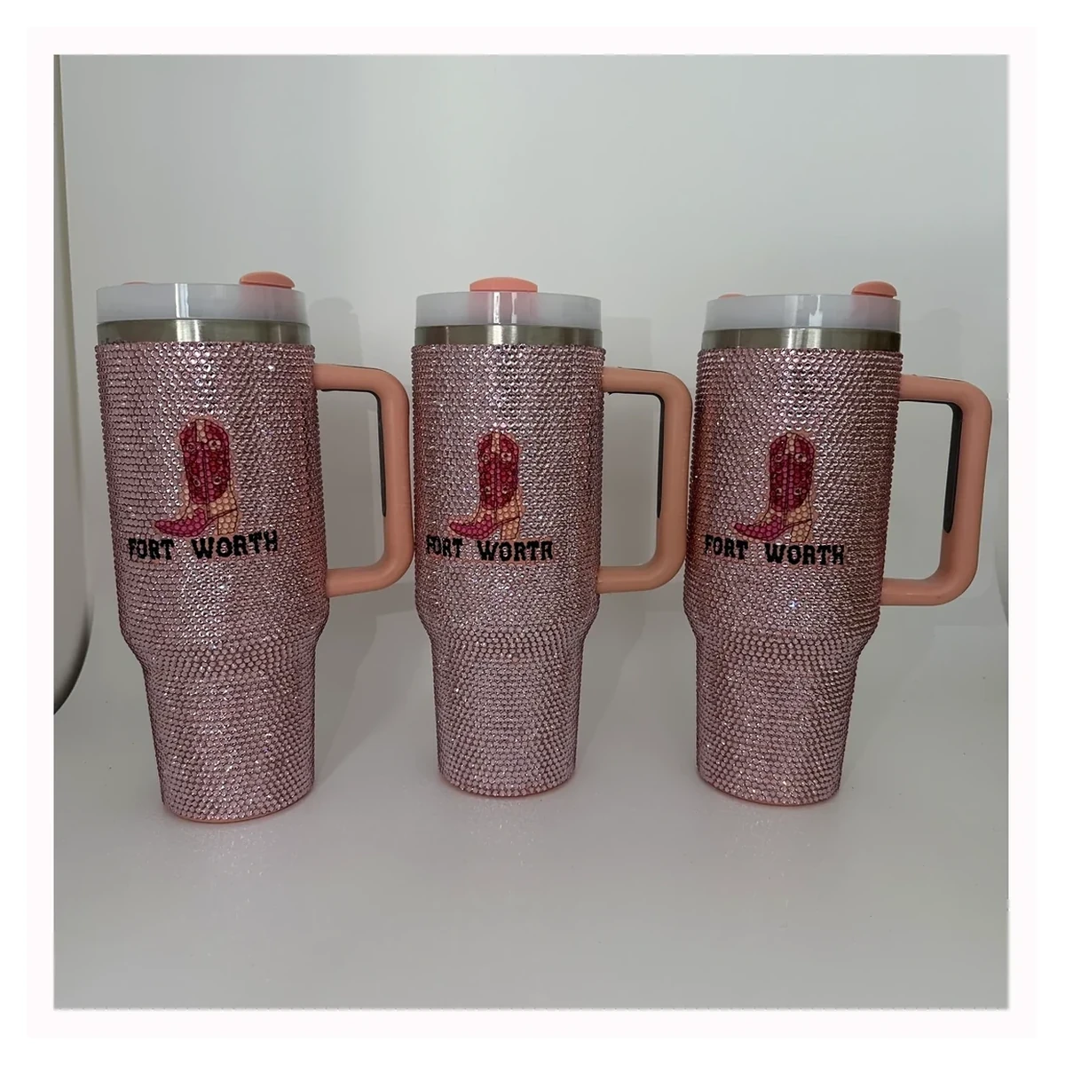Pink City Theme Crystal Tumbler Set for wholesale and custom orders