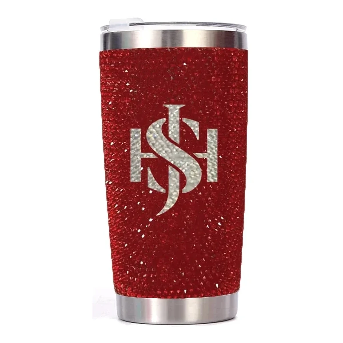 Black & Silver Custom Travel Cup for wholesale and custom orders