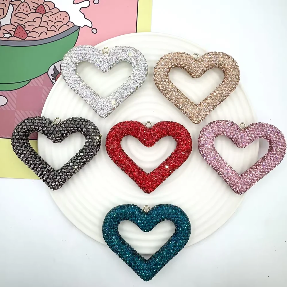 DIY Heart Crystal Bead Charm