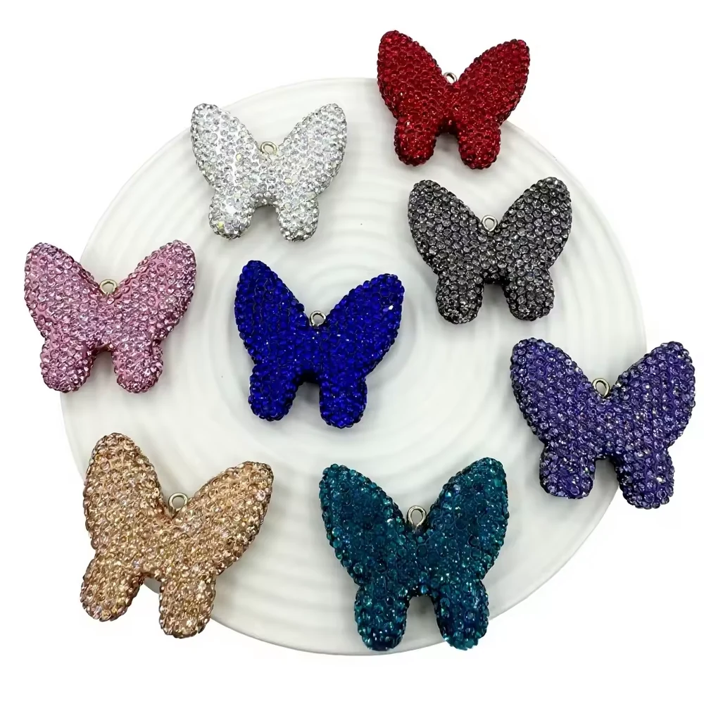 Diamond Butterfly Keyring