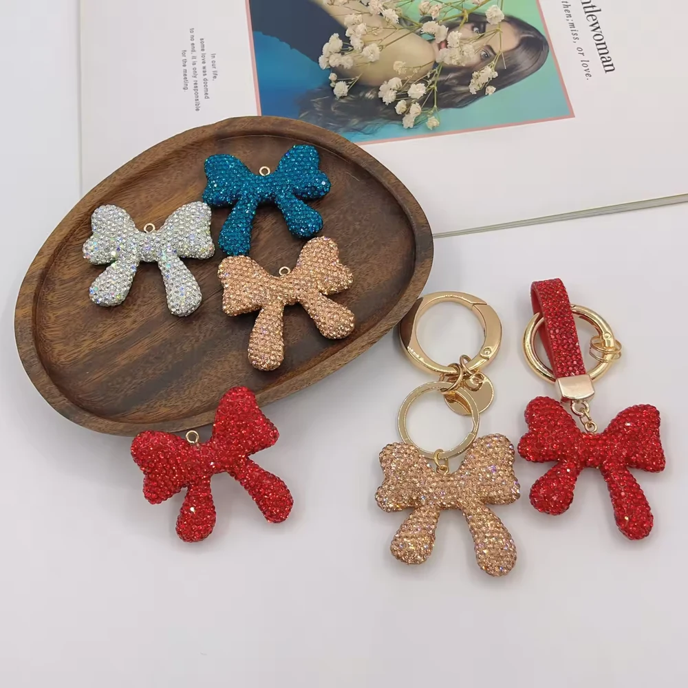 Full-Diamond Bow Keychain