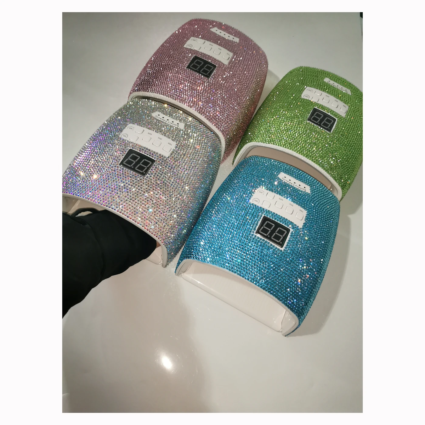 Pink Crystal LED Lamp