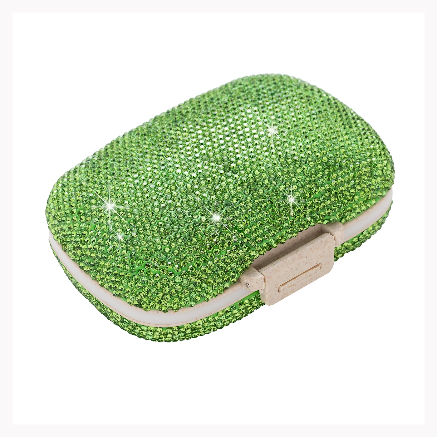 Green Crystal Pill Case